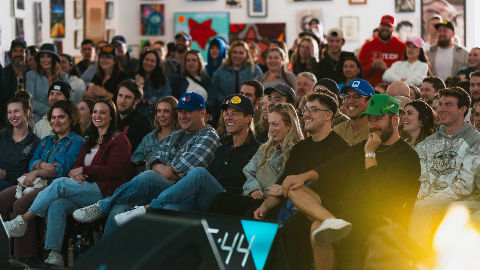Guests smiling and sharing a moment at SVC during SXSW 2025.